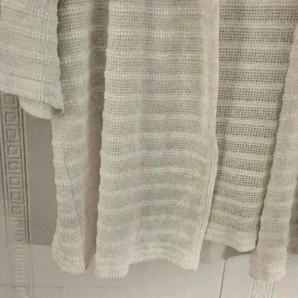 Jones New York SignatureWoman White Open Crochet Knit 3/4 Sleeve Cardigan Sz 1X - Picture 4 of 12